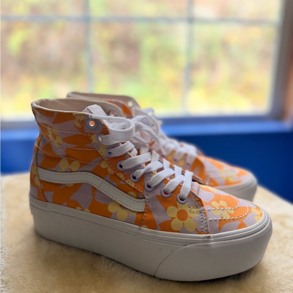 Vans Women's Floral High-Top Platform Sneakers